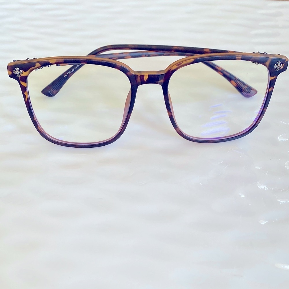 Glasses Tortoise Shell Square Blue Blocker’s computer Glasses - Picture 2 of 8